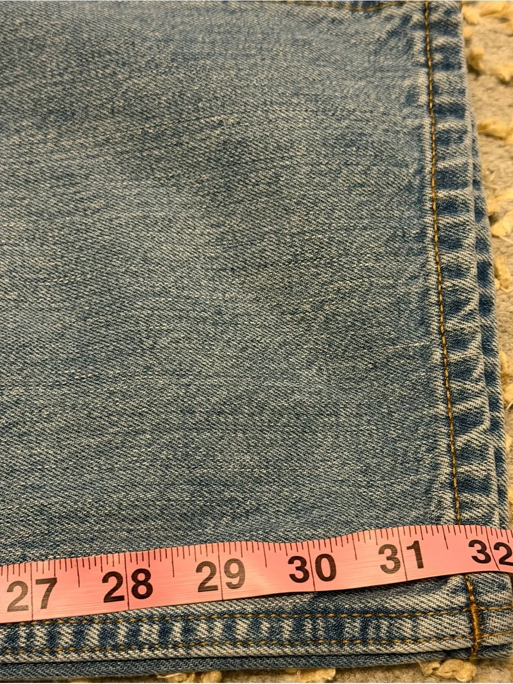 Re/Done Superhigh Workwear Carpenter Jean in Indigo Blue  - Size 27